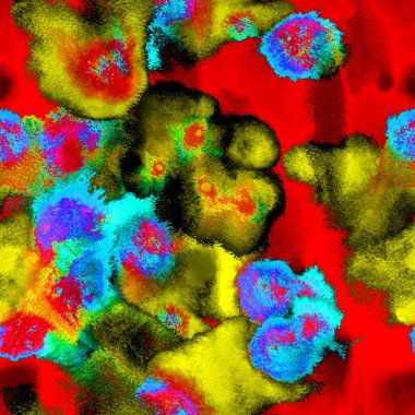 Gerçeküstü, Psikedelik Islak Boya. Dekoratif 