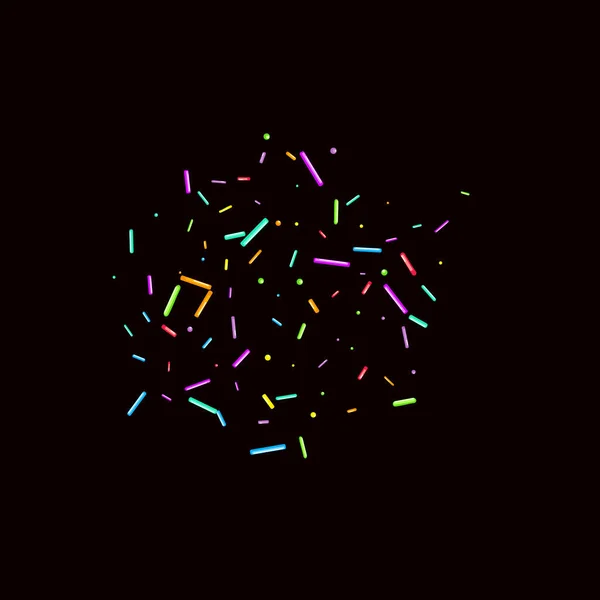 Tło imprezy Sprinkles ziarnisty. Słodkie konfetti — Wektor stockowy
