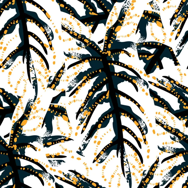 Tropisches Blatt. Modernes Motiv. Dschungel Print. Laub — Stockvektor