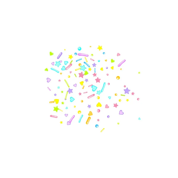 Sprinkles grainy. Cupcake dessert bakery confetti — Stock Vector