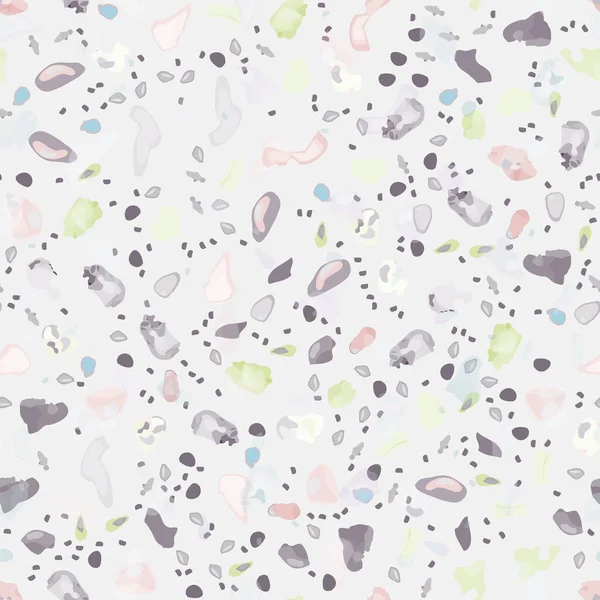 Terrazzo Texture Vector. Nahtloses Bodenmuster — Stockvektor