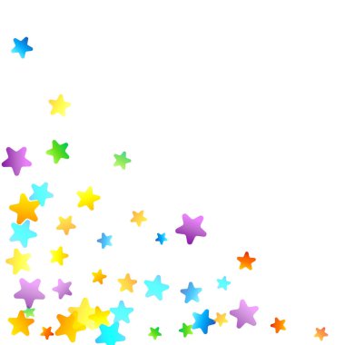 Gökkuşağı Festivali Konfeti. Karnaval Yıldızı Düşüyor.