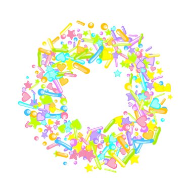 Pırıl pırıl. Kek, tatlı, fırın konfetisi.