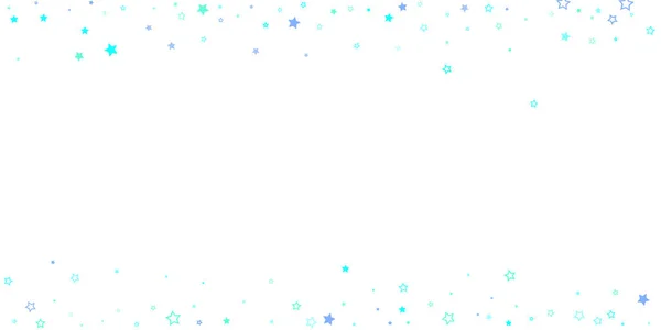 Azul, cian, estrellas de brillo turquesa confeti — Vector de stock