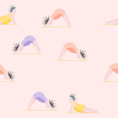 Yoga yapan kızlar. Kusursuz Desensiz Kadın Yoga Pozu