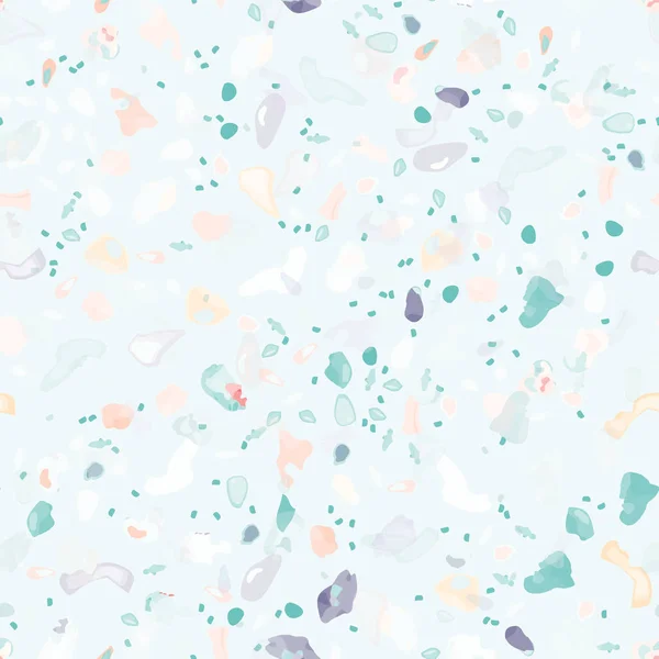 Terrazzo Texture Vector. Nahtloses Bodenmuster — Stockvektor