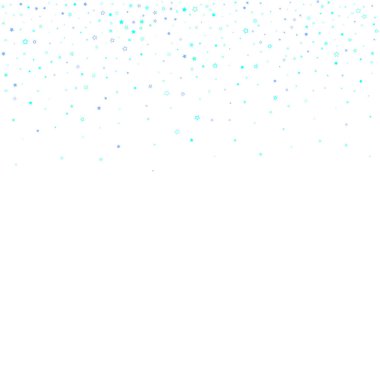 Mavi, turkuaz, turkuaz parıltılı yıldız konfetisi