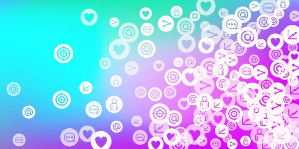 Social media marketing, Communication networking — Stock Vector