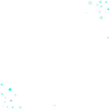 Mavi, turkuaz, turkuaz parıltılı yıldız konfetisi