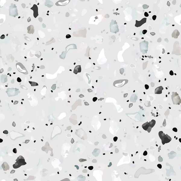 Terrazzo Texture Vector. Revêtement de sol Modèle sans couture — Image vectorielle