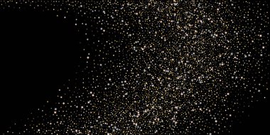 Altın Parıldayan Yıldızlar. Lüks Parlak Konfeti.