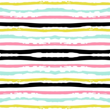 Sarı Grafik Çizgili Vektörsüz Desen. 