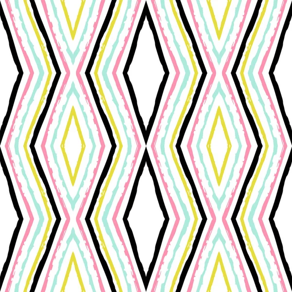 Pink Grunge Strip Vector Seamless Pattern. Moderno — Vector de stock