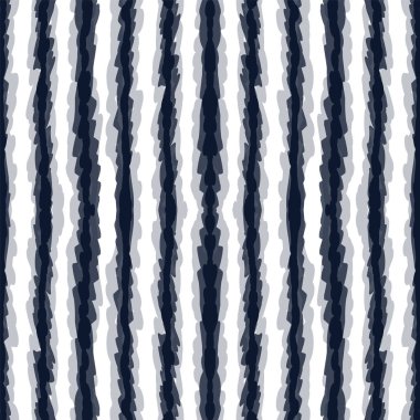 İndigo Çizgili Vektör Kusursuz Desen.