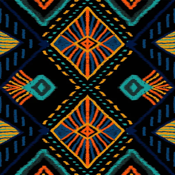 Maroon Drawn Tribal. Escarlate Tapete Vector padrão sem costura. Ethnic Shibori Ornamento Abstrato. Gloss Uzbeque Elegante Imprimir. Moda Ikat indonésio . — Vetor de Stock