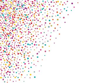 Beyaz Soyut Çember Duvar Kağıdı. Renk Vektörü Polka Duvar Kağıdı. Eğlenceli bir davet. Noel Gökkuşağı Deseni.