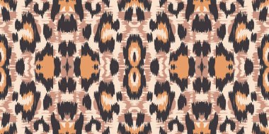 Kahve Leoparı Yaratıcı Vektör Kusursuz Desen. Hardal Boyalı Çita Kumaş Tasarımı Graffiti Tasarımı. Kahve Baskılı Kravat deseni. Kahverengi Jaguar Kumaş Tasarımı Graffiti.