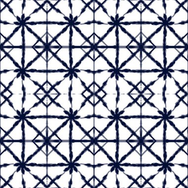 İndigo Halı Vektörü Kusursuz Desen. 