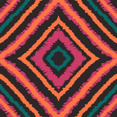 Coral Shibori Vektör Kusursuz Düzen. Meksika çizim sembolü süsü. Crimson Fashion Batik Tasarımı. Bohem Tasarımı.