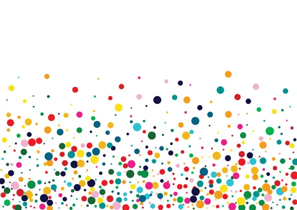 Yellow Vector Polka Design. Rainbow Vector Confetti Wallpaper. Celebrate Banner. Top Green Wallpaper.