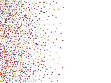 Rainbow Abstract Splash Design. Orange Flying Circle Postcard. Effect Pattern. Carnaval Color Card.