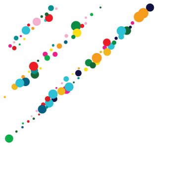 Turuncu Soyut Konfeti Arkaplanı. Sarı Festival Yağmur Davetiyesi. Vektör deseni. Şeffaf Yeşil Davet.