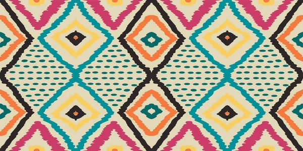 Patrón sin costura de vectores de Batik azul. Navajo Retro Tie Dye Background. Adorno índigo árabe Ikat. Dibujo Fondo de pantalla . — Vector de stock