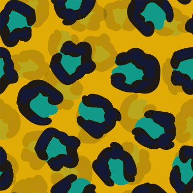 Karanlık Hayvan Çitası Kıllı Vektör Örnekleri. Light Spots El Yapımı Panter Çizimi. Fırça Egzotik Tasarımı. Geleneksel Fırça Taklit Kamuflaj Tasarımı.