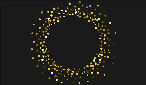 Yellow Glamour Dot Banner. Gold Bright Glow Card. Christmas Illustration. Festive Orange Wallpaper. — 스톡 벡터