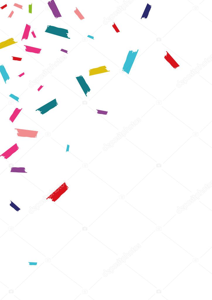 Rainbow Carnival Confetti Texture. Confetti Invitation. Dust Carnaval Illustration. Rainbow Independence Wallpaper.