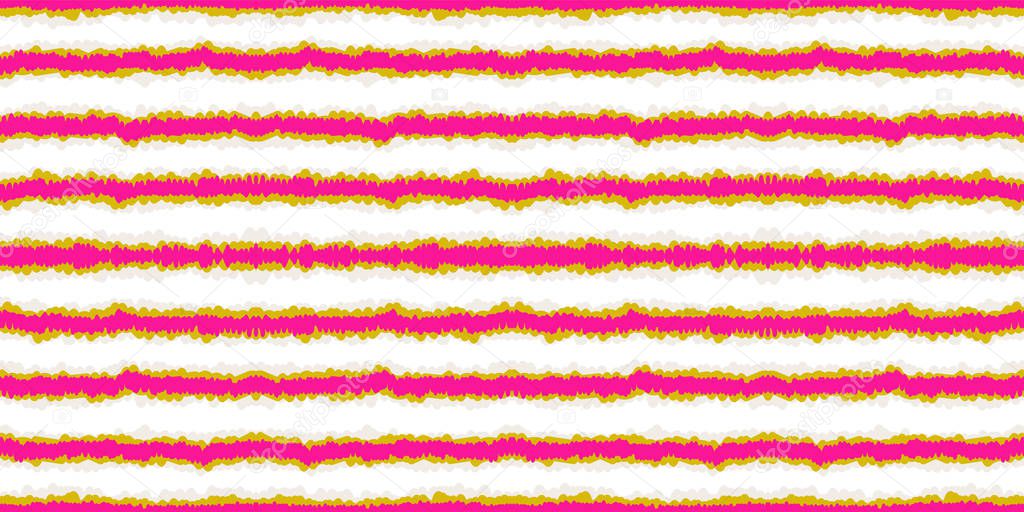 Dip Abstract Line Vector Seamless Pattern. Pink Stroke Navy Scandinavian Wallpaper. Retro Mexican Print. Strip Brush Wallpaper.