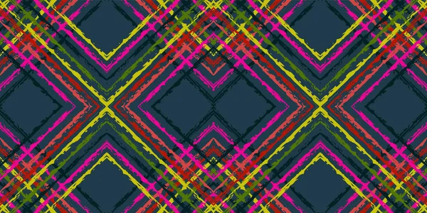 Blauw Arabisch Tribal Vector naadloos patroon. — Stockvector