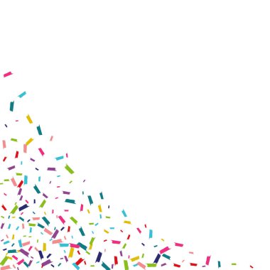 Gökkuşağı Uçan Konfeti Arkaplanı. 