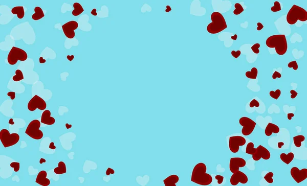 Karta Red Spread Vector Hearts. Party Heart — Stockový vektor