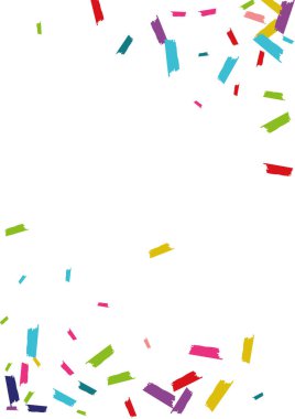 Rainbow Effect Round Design. Confetti Texture. Dust Happy Wallpaper. Color Vector Illustration.