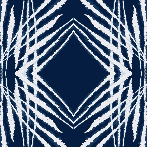 Indigo alfombra moda Vector patrón sin costura . — Vector de stock
