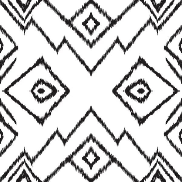 Preto e branco Ogee Tile Vector padrão sem costura . — Vetor de Stock