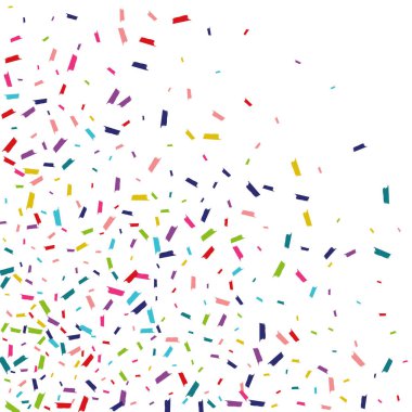 Renkli Soyut Konfeti Kartpostalı. Konfeti Davetiyesi. Yuvarlak Festival Bayrağı. Renk Bağımsızlığı Arkaplanı.