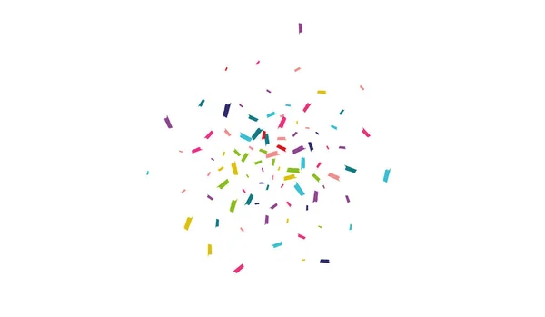 Confetti efecto arco iris telón de fondo. Fondo de pantalla de polvo. Fondo de pantalla superior Confetti. Rainbow Celebra la Postal . — Vector de stock