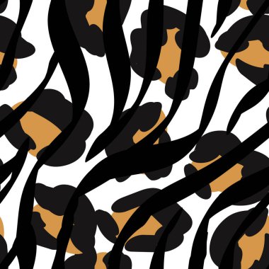 Kahve Çitası Buruşmuş Vektör Kusursuz Desen. 