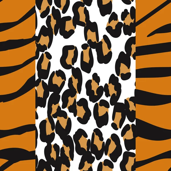 Chocolate Leopardo Animal Vector padrão sem costura . — Vetor de Stock