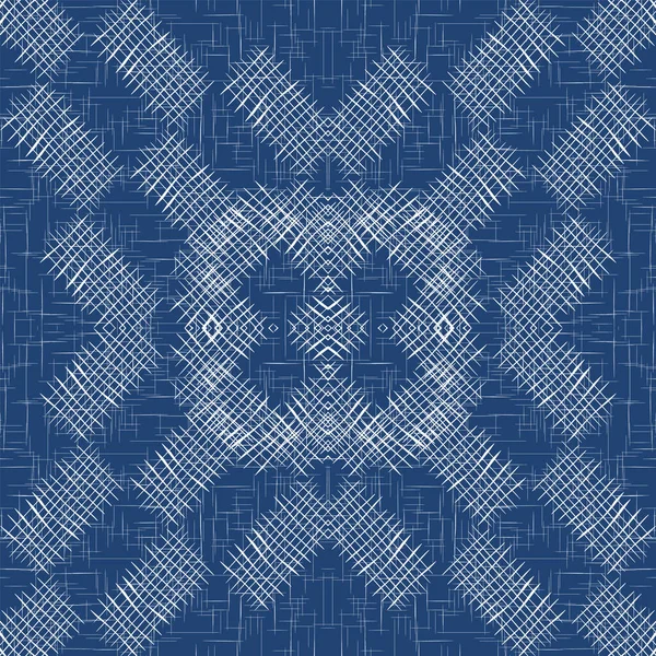 Σύννεφο πουκάμισο Vintage Vector Seamless Pattern. Μπλε — Διανυσματικό Αρχείο