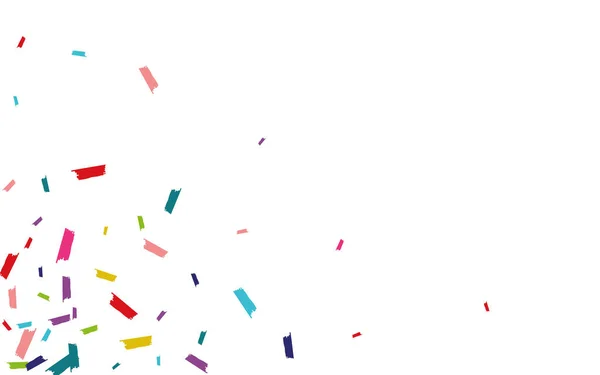 Invitación de color patrón de polvo. Shine Postal. Confetti Carnival Design. Ilustración de vuelo del arco iris . — Vector de stock