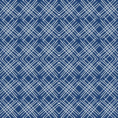 Çivit Çizgili Masaörtüsü Vektörü Kusursuz Desen. 