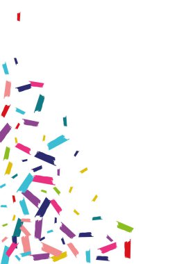 Renk Vektörü Yağmuru İllüstrasyonu. Yağmur Tasarımı. Konfeti Etkisi Dokusu. Renk Efekti SancağıName.