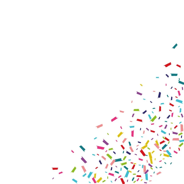 Färg Transparent Confetti Banner. Regnmönster. Splash FallandeFestlig illustration. Färg lycklig illustration. — Stock vektor