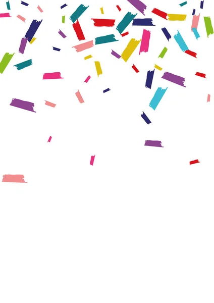 Barva Celebration Splash Backdrop. Confetti Background. Zářící prapor nezávislosti. Duhové létající pozadí. — Stockový vektor