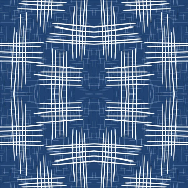 Tartan de tinta escocês Vector padrão sem costura. Azul —  Vetores de Stock