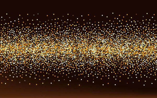 (Inggris) Gold Confetti Art Brown Dark Background Efek - Stok Vektor