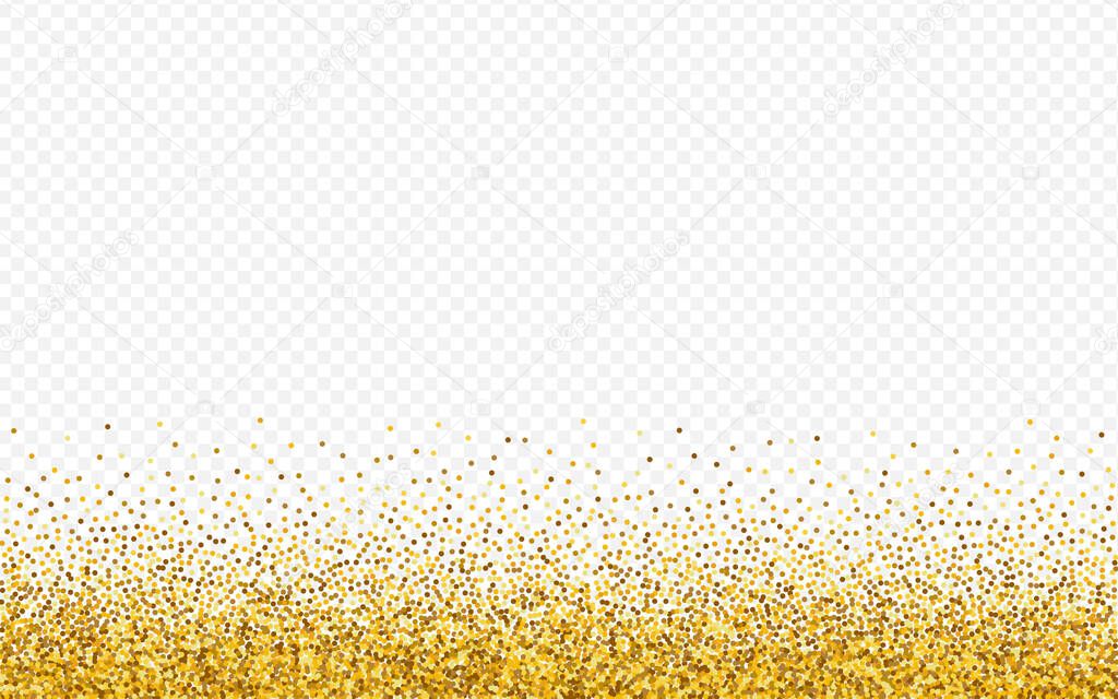 Golden Polka Rich Transparent Background. 